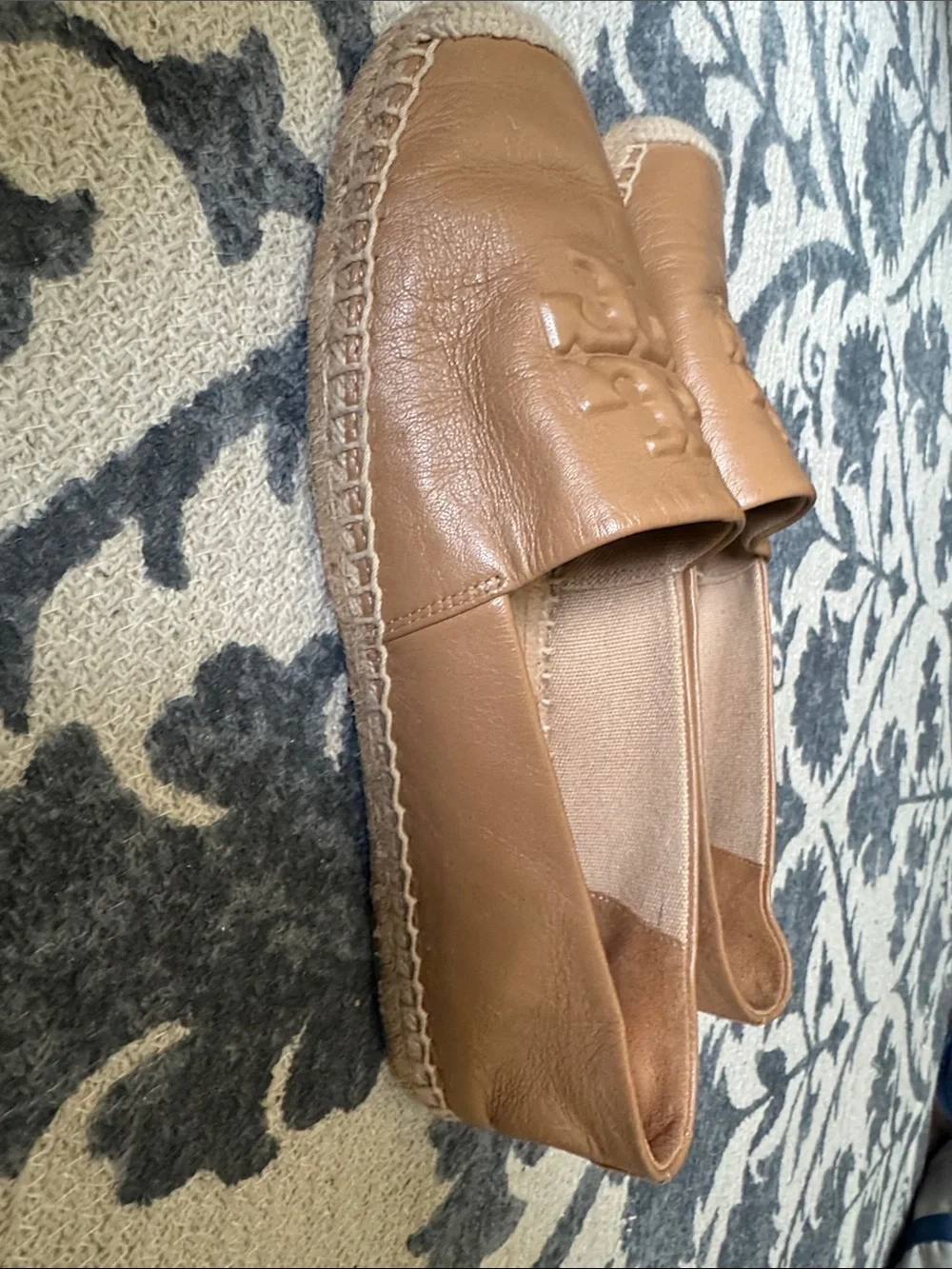 Tory Burch-Inspired Women’s Tan Leather Espadrilles